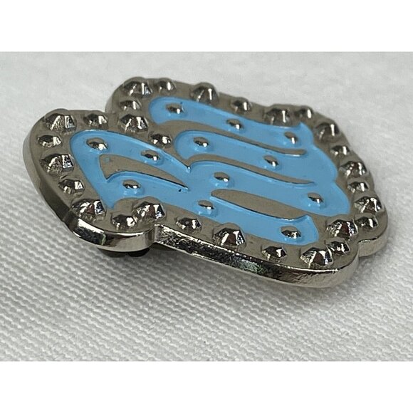 Vintage Enamel Pin “RU” Robin’s Egg Blue Silver Logo - Picture 3 of 4